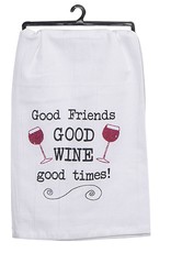 Kay Dee Design GOOD WINE KITCHEN TOWEL - glittery accents