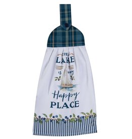 Kay Dee Design LAKE HAPPY PLACE TIE TOWEL - button loop