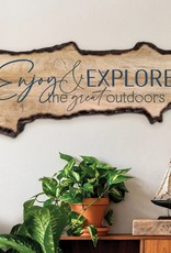 P Graham Dunn ENJOY AND EXPLORE RUSTIC EDGE SIGN