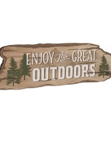 P Graham Dunn ENJOY THE GREAT OUTDOORS RUSTIC EDGE SIGN