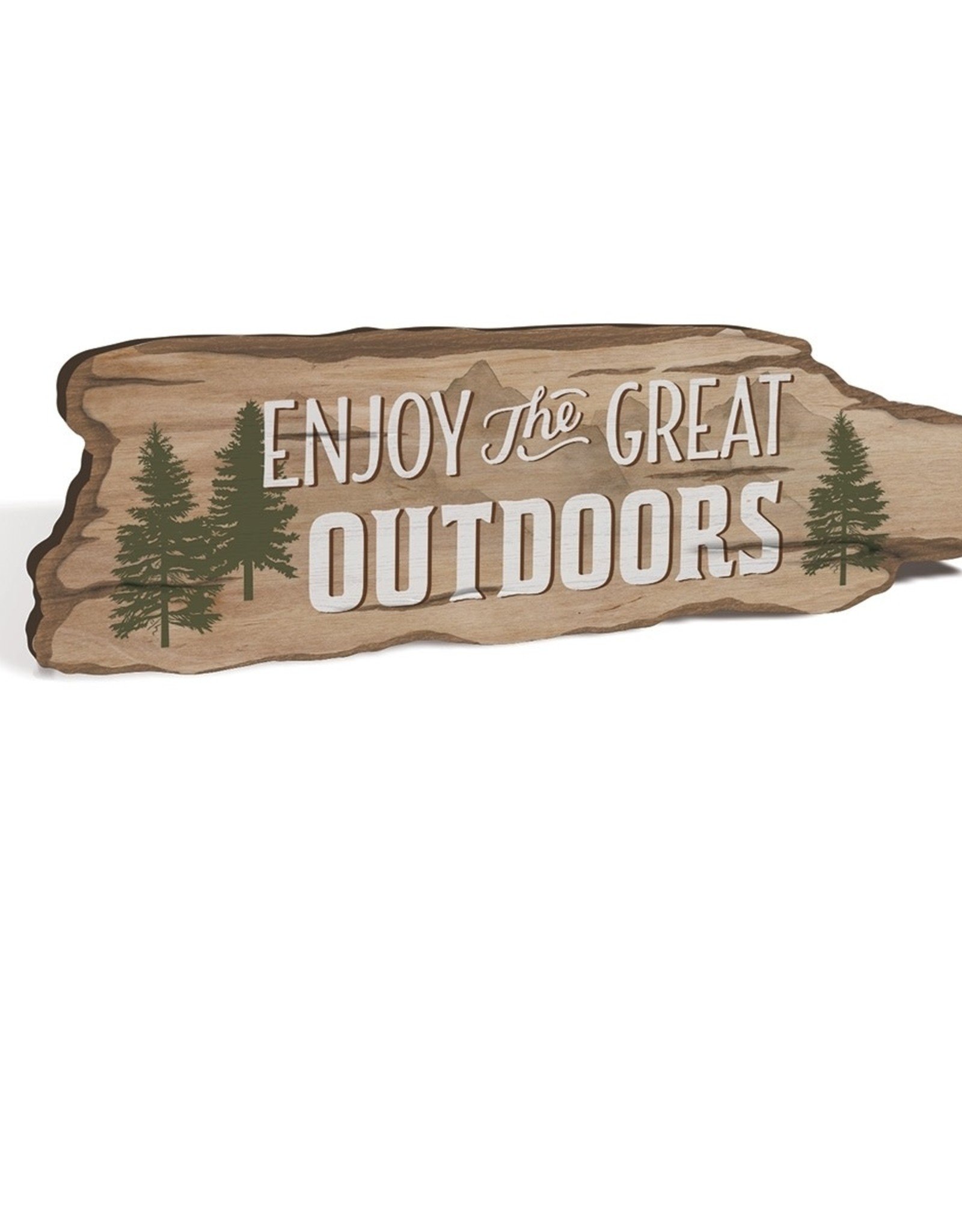 P Graham Dunn ENJOY THE GREAT OUTDOORS RUSTIC EDGE SIGN