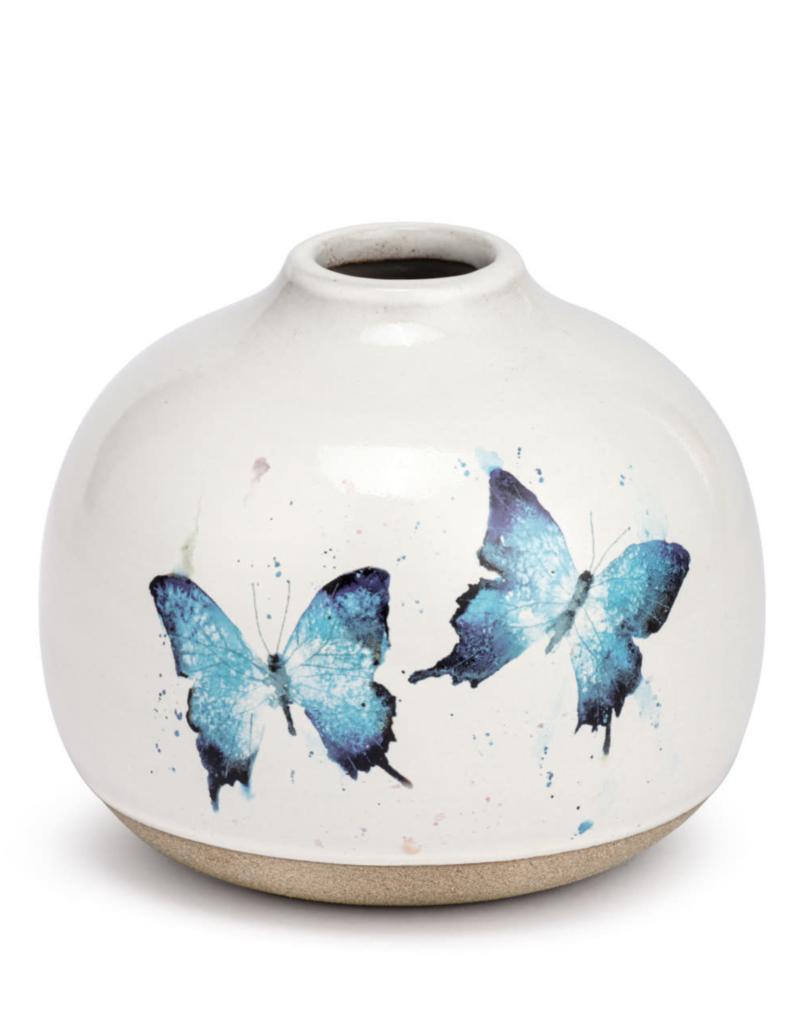 Demdaco BLUE BUTTERFLY BUD VASE - Dean Crouser