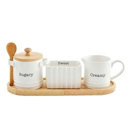 Mud Pie CREAM & SUGAR TRAY SET