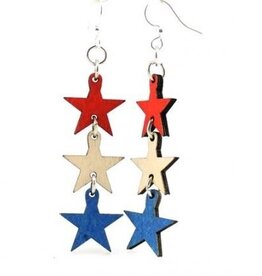 Green Tree Jewelry 4TH OF JULY STAR EARRINGS - made in the USA