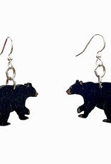 Green Tree Jewelry BLACK BEAR EARRINGS - made in the USA