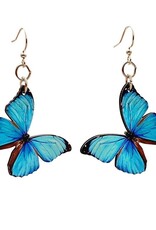 Green Tree Jewelry BLUE BUTTERFLY EARRINGS - made in the USA