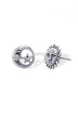 Boma SUN AND MOON STUD EARRING - sterling silver