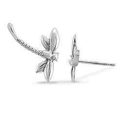 Boma DAINTY DRAGONFLY STUD EARRING - sterling silver