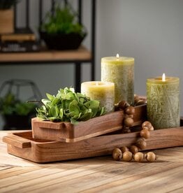 Sullivans RUSTIC ACACIA WOOD TRAY - three sizes