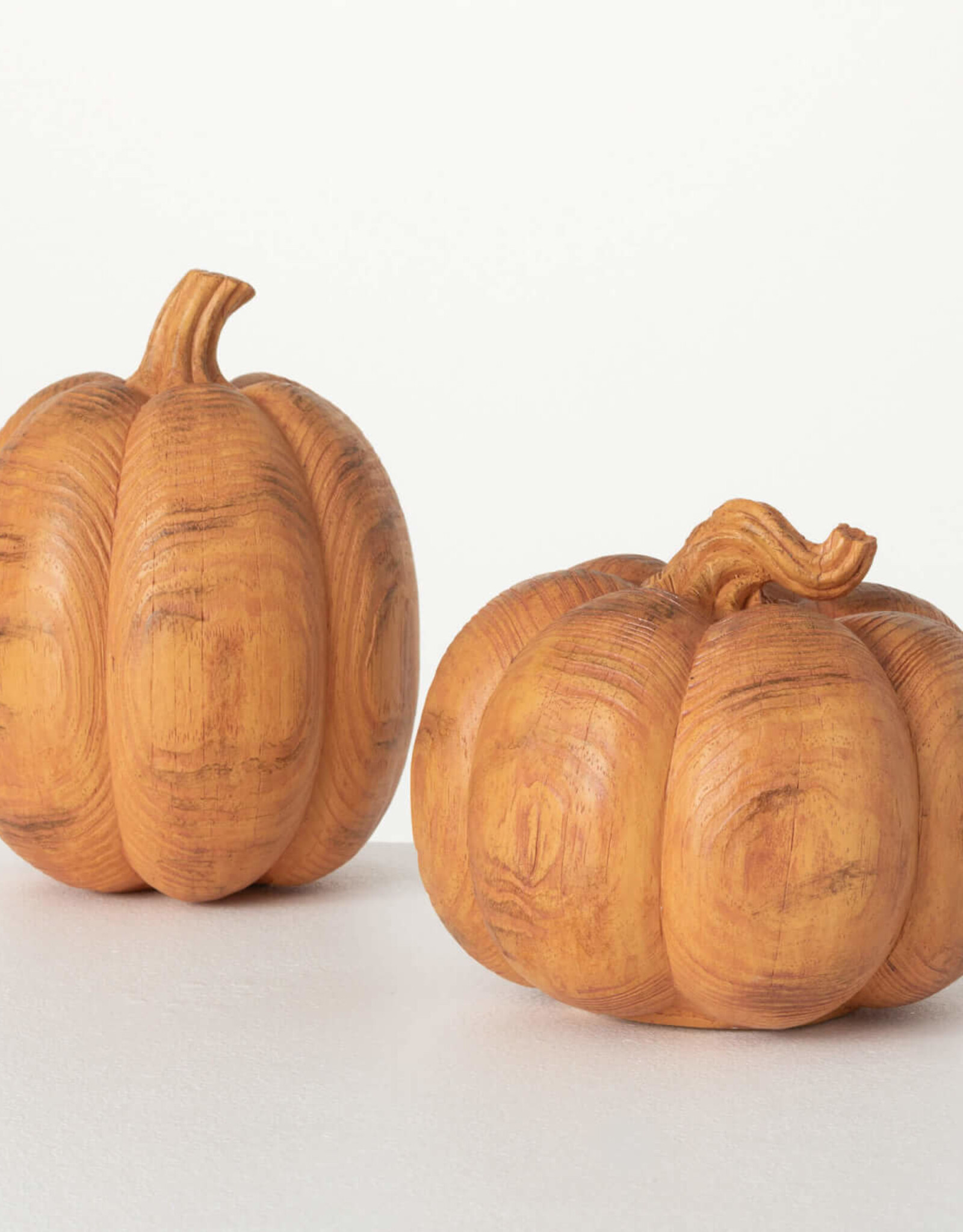 Sullivans FAUX WOOD PUMPKIN