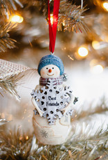 Pavilion Gift BEST FRIENDS BIRCHHEARTS SNOWMAN ORNAMENT