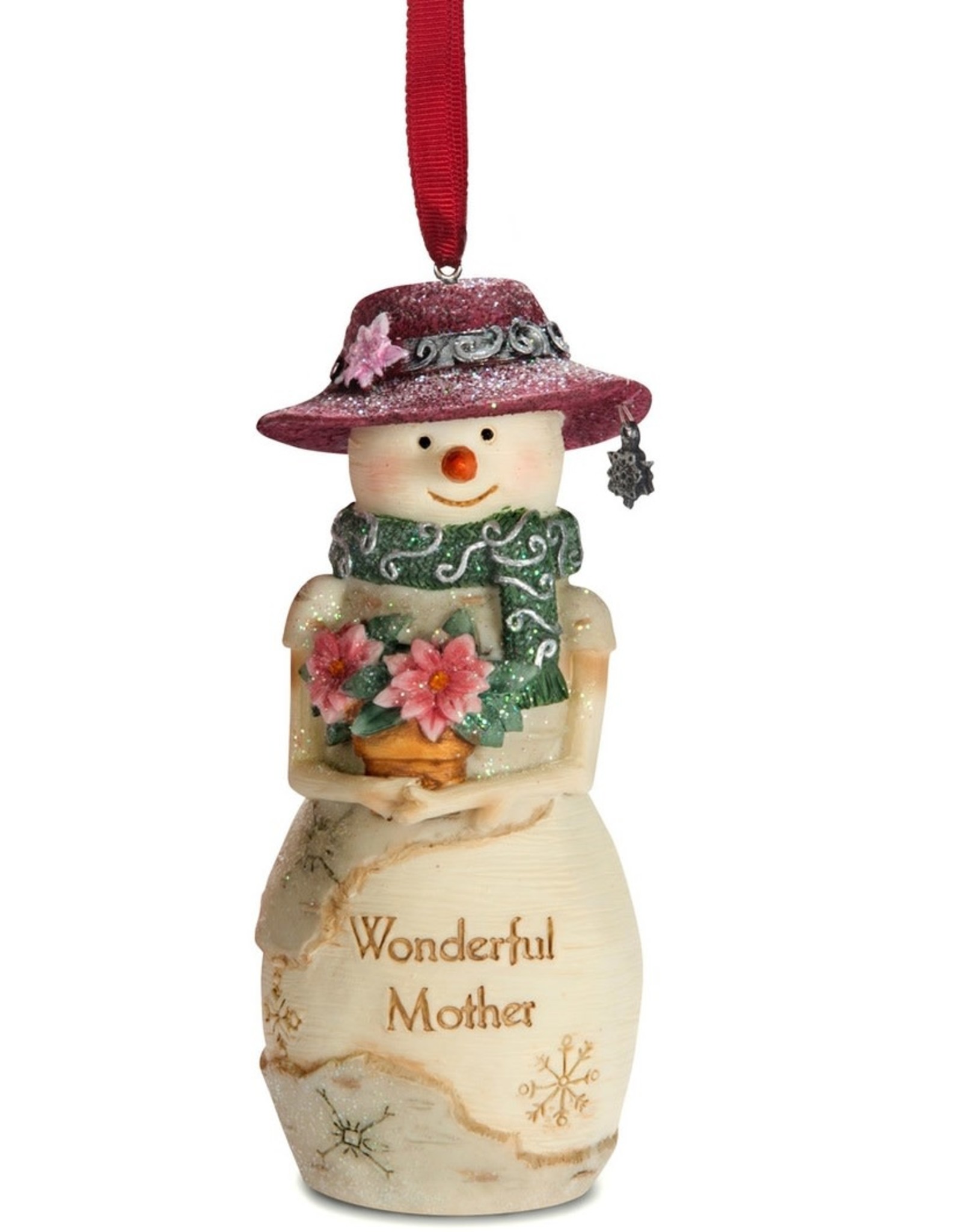 Pavilion Gift WONDERFUL MOTHER BIRCHHEARTS SNOWMAN ORNAMENT