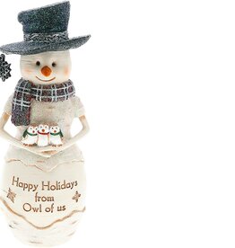 Pavilion Gift OWL HOLIDAYS SNOWMAN - BirchHearts Collection