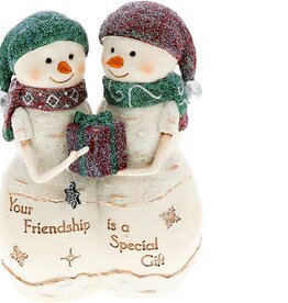 Pavilion Gift FRIENDSHIP GIFT BIRCHHEARTS SNOWMAN