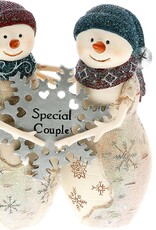 Pavilion Gift SPECIAL COUPLE BIRCHHEARTS SNOWMAN