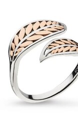 Kit Heath BLOSSOM EDEN BLUSH LEAF RING SIZE 8 - rose gold plating