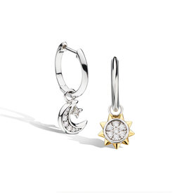 Kit Heath REVIVAL SUN MOON AND STAR HOOP EARRINGS - removable charm