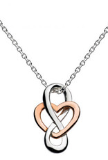 Kit Heath CARA LOOPED HEART NECKLACE - rose gold plating