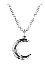 Kit Heath SCATTERED STAR CRESCENT MOON NECKLACE - sterling silver