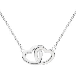 Kit Heath DOUBLE HEART ENTWINED NECKLACE - sterling silver