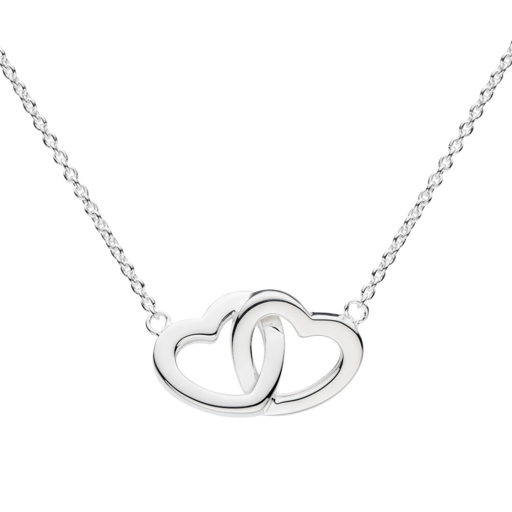 Diamond Double Heart Pendant Necklace #01M11 1340