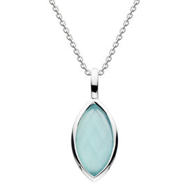 Kit Heath BLUE CHALCEDONY MARQUISE NECKLACE - sterling silver