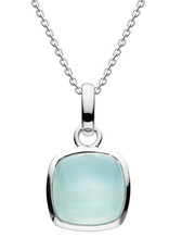 Kit Heath BLUE CHALCEDONY CUSHION NECKLACE - sterling silver