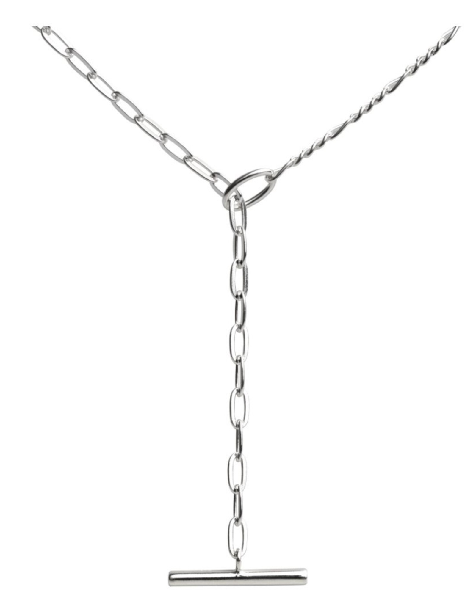 Silver Treasures Oyster T-Bar Necklace – Aida Shoreditch