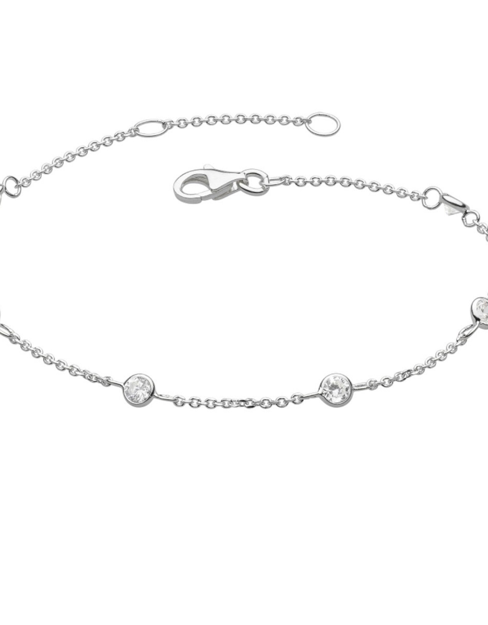 Kit Heath CUBIC ZIRCONIA SCATTERED CHAIN BRACELET - sterling silver