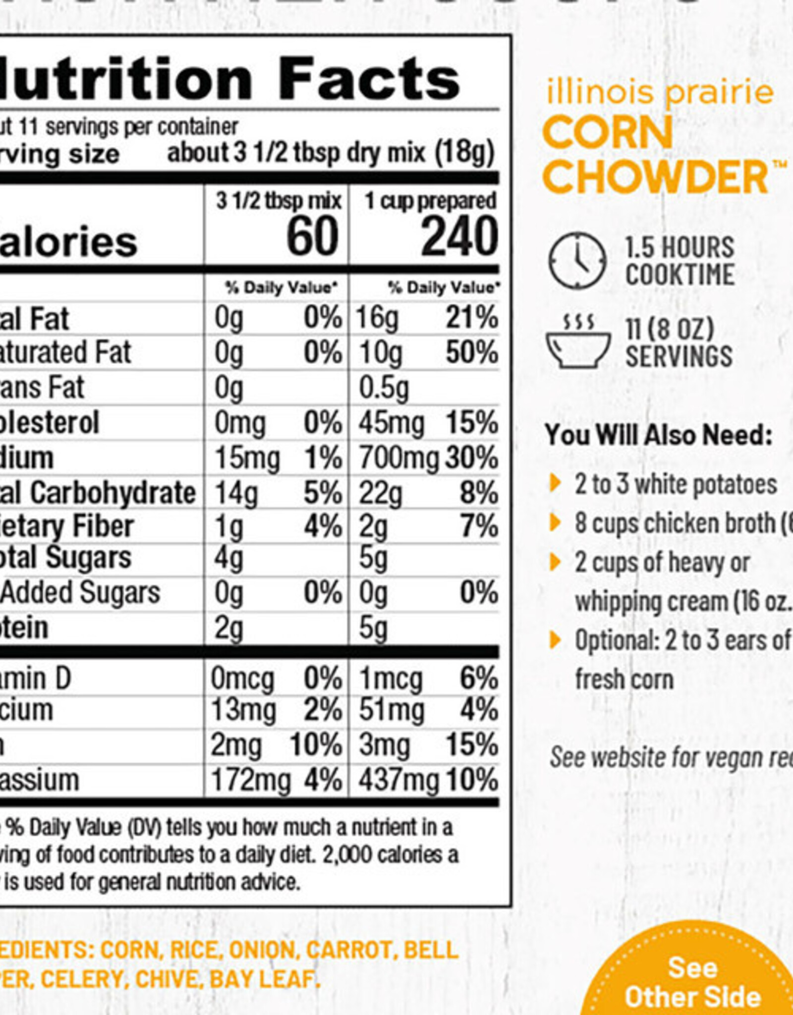 Frontier Soups ILLINOIS PRAIRIE CORN CHOWDER MIX