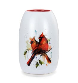 Demdaco CARDINAL PAIR COLOR VASE - Dean Crouser artwork