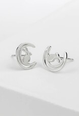 Boma MOON BUNNY STUD EARRING - sterling silver