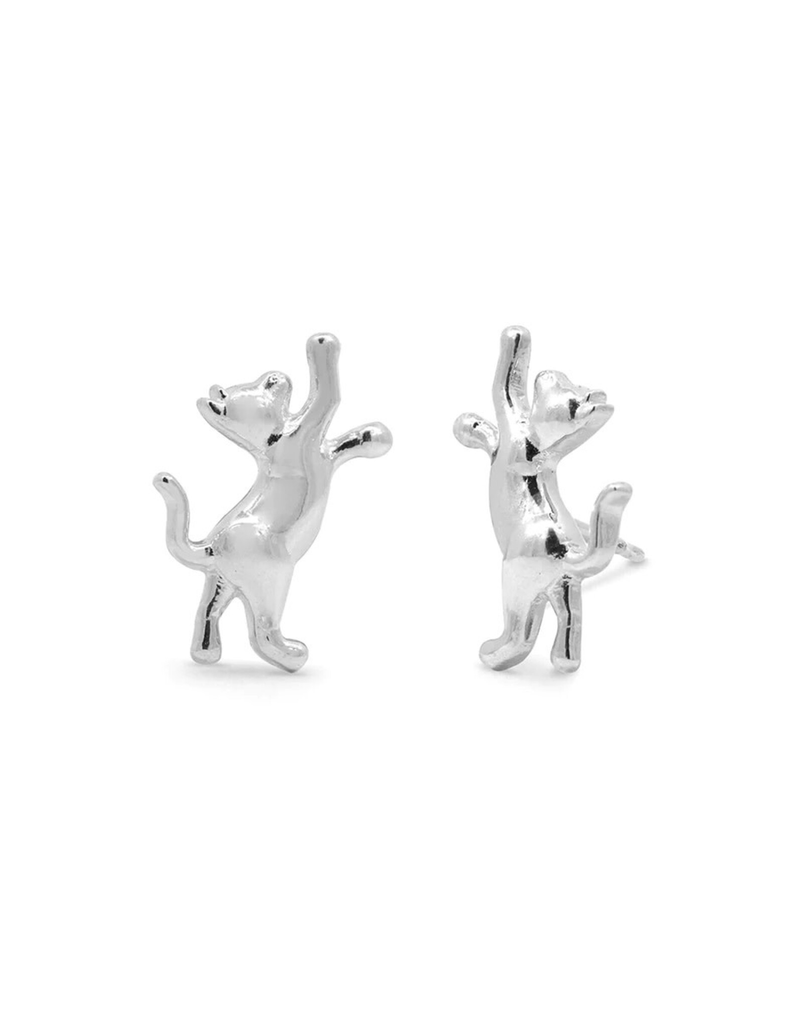 Boma CUTE NAUGHTY CAT STUD EARRING - sterling silver