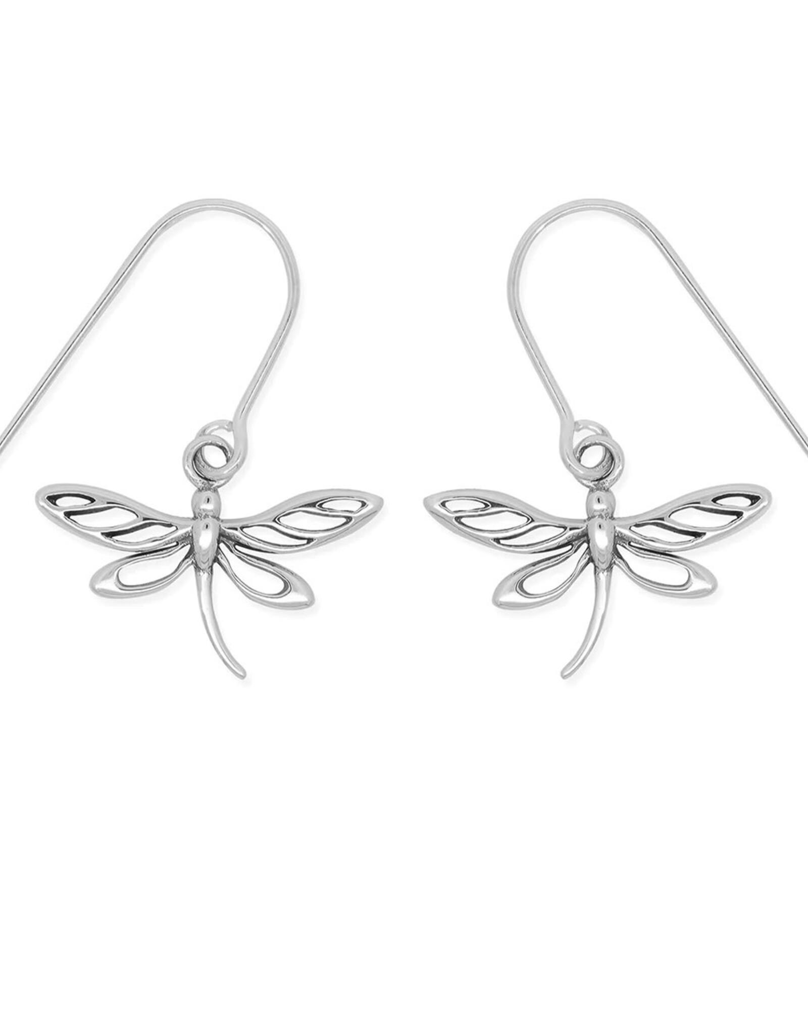 Boma DRAGONFLY OUTLINED DANGLE EARRING - sterling silver