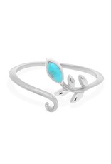 Boma TURQUOISE LEAF BRANCH RING - sterling silver