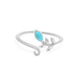 Boma TURQUOISE LEAF BRANCH RING - sterling silver