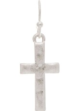 Rain Jewelry SILVER TINY CROSS EARRING