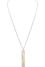Rain Jewelry TWO TONE NUGGET BAR NECKLACE SET