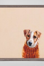 Oopsy Daisy / Green Box JACK RUSSELL SWEATER WEATHER MINI FRAMED CANVAS - Cathy Walters artwork