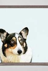 Oopsy Daisy / Green Box GOOD BOY TRI CORGI MINI FRAMED CANVAS - Cathy Walters artwork