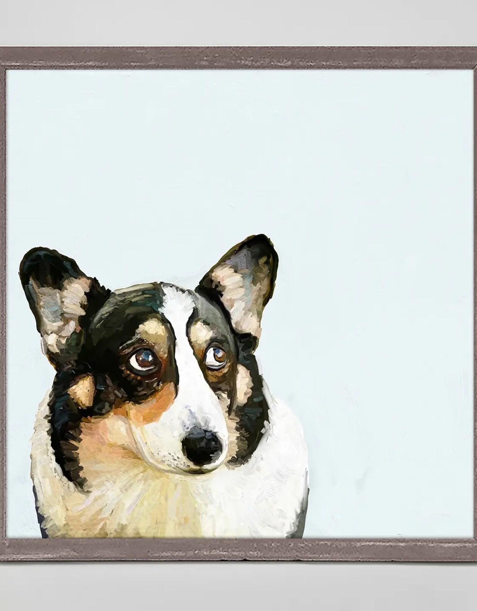 Oopsy Daisy / Green Box GOOD BOY TRI CORGI MINI FRAMED CANVAS - Cathy Walters artwork