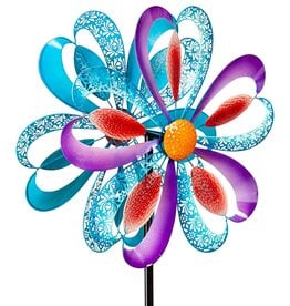 Evergreen COLORFUL BOWS WIND SPINNER - garden stake