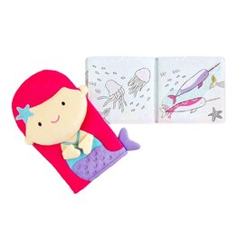 Mud Pie MERMAID BATH BOOK & MITT - color changing