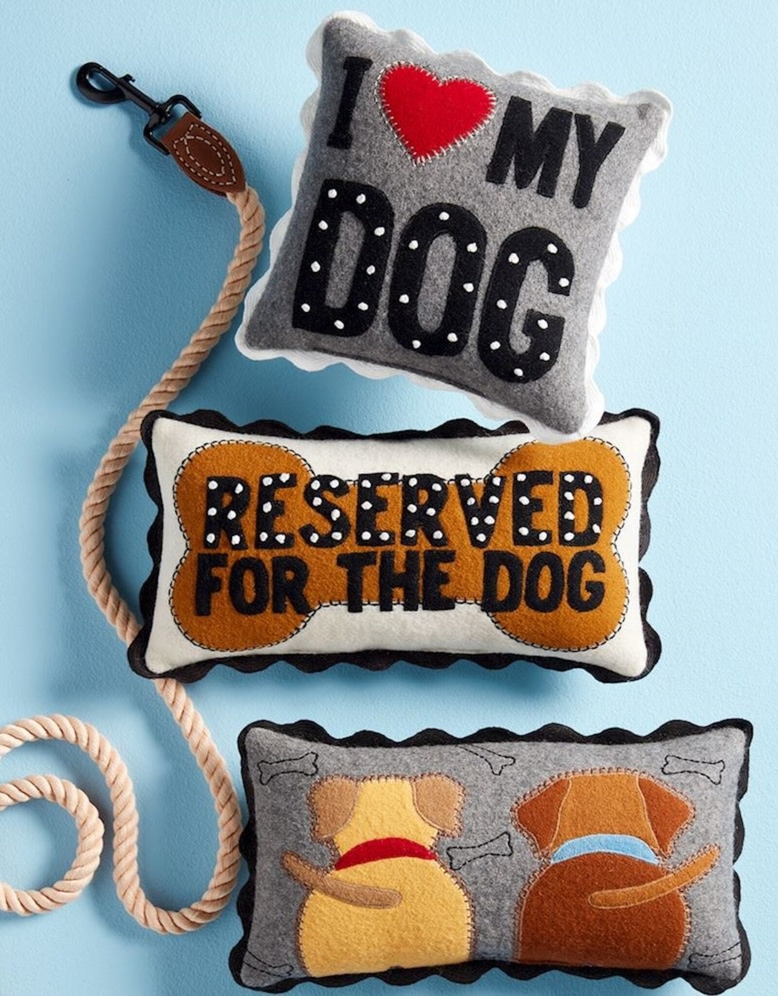 Mud Pie MINI DOG FELTED PILLOWS - sold individually