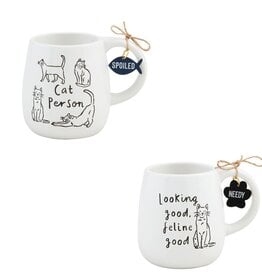 Mud Pie COLLAR CHARM CAT MUGS - sold individually