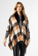 TGB / Good Bead MILLIE RUANA WITH FAUX FUR COLLAR