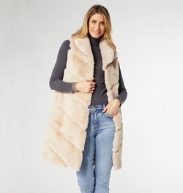 TGB / Good Bead CLEMENTINE FAUX FUR VEST - long length