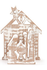 Demdaco WHITEWASHED NESTED NATIVITY SET