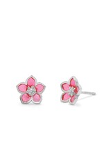 Boma PINK CHERRY BLOSSOM STUD EARRINGS - sterling silver