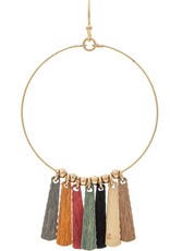 Rain Jewelry MULTICOLOR WOOD BEAD FRINGED EARRING